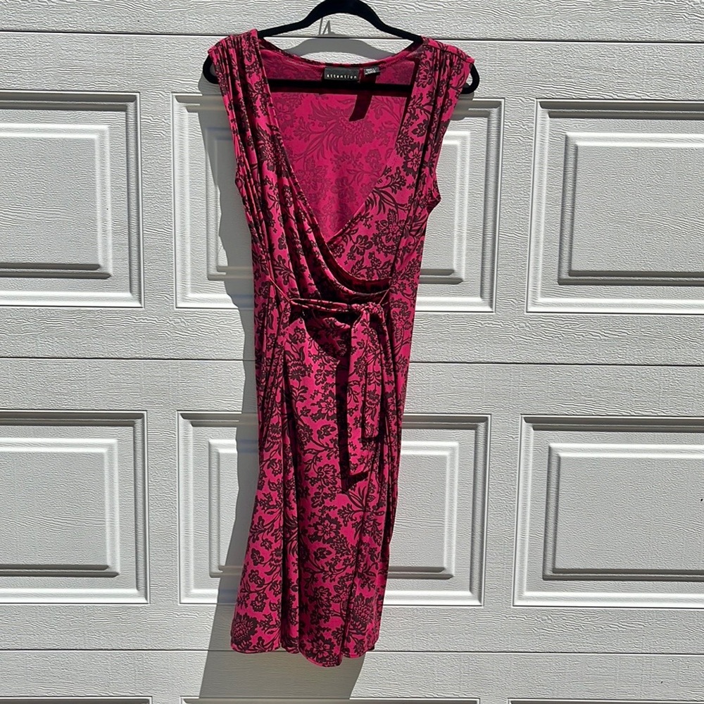 Attention Sleeveless Tie-Back Floral Dress
